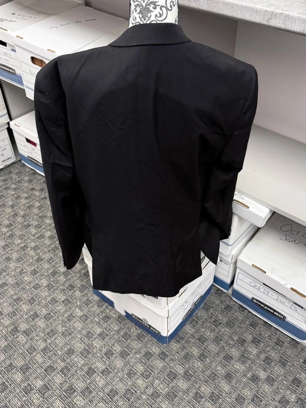 Egara Extreme Slim Fit Black Blazer Sport Coat 44 Long